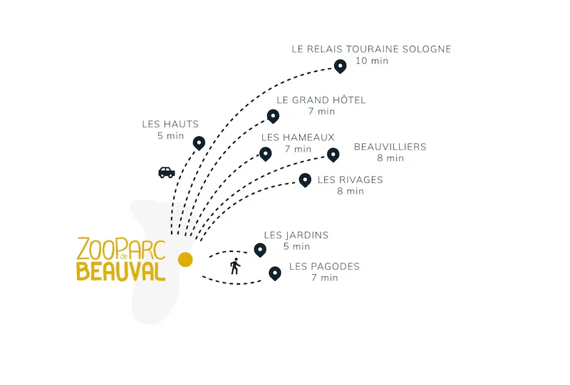 Map ZooParc de Beauval hotels