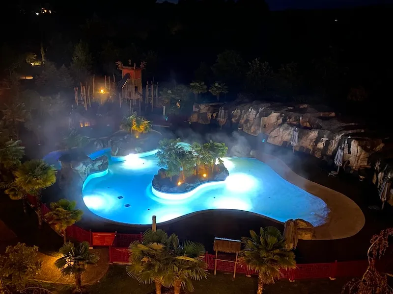 Nighttime pool